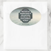 Henry David Thoreau Inspirational Zitat "Aware" Ovaler Aufkleber (Tasche)