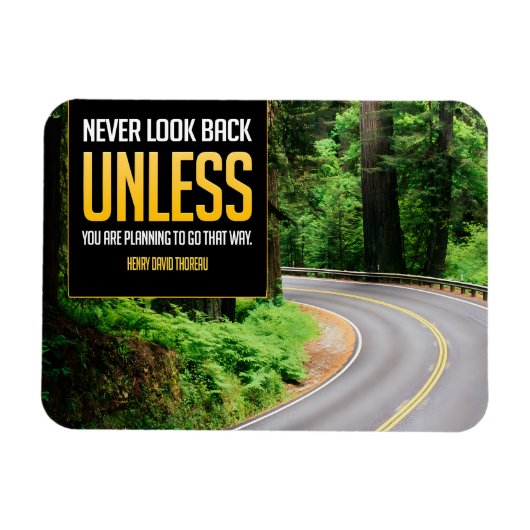 Henry David Thoreau Inspirational Zitat Back Flexi Magnet (Horizontal)