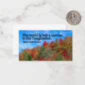 Henry David Thoreau Inspirational Zitat "Leinwand" Mitteilungskarte (Vorderseite/Rückseite Beispiel)