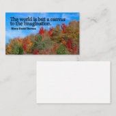 Henry David Thoreau Inspirational Zitat "Leinwand" Mitteilungskarte (Vorne/Hinten)