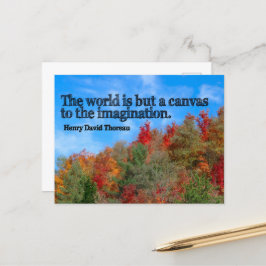 Henry David Thoreau Inspirational Zitat "Leinwand" Postkarte