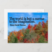 Henry David Thoreau Inspirational Zitat "Leinwand" Postkarte (Vorne/Hinten)
