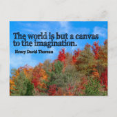 Henry David Thoreau Inspirational Zitat "Leinwand" Postkarte (Vorderseite)