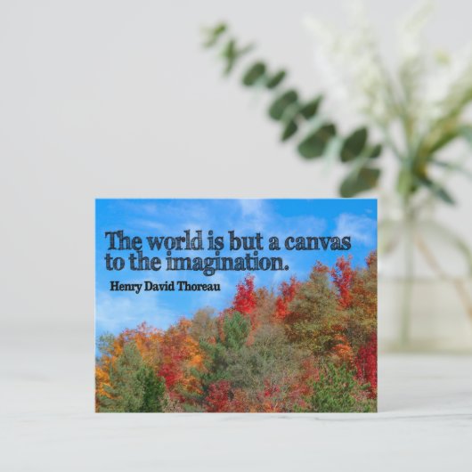 Henry David Thoreau Inspirational Zitat "Leinwand" Postkarte (Stehend Vorderseite)