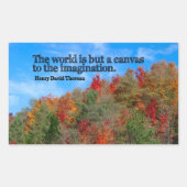 Henry David Thoreau Inspirational Zitat "Leinwand" Rechteckiger Aufkleber (Vorderseite)