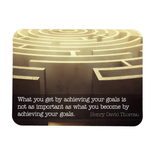 Henry David Thoreau inspirierendes Zitat "Werden" Magnet (Horizontal)