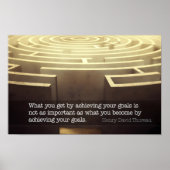 Henry David Thoreau inspirierendes Zitat "Werden" Poster (Vorne)