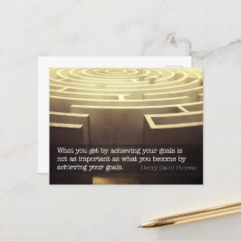 Henry David Thoreau inspirierendes Zitat "Werden" Postkarte