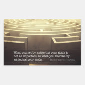 Henry David Thoreau inspirierendes Zitat "Werden" Rechteckiger Aufkleber (Vorderseite)