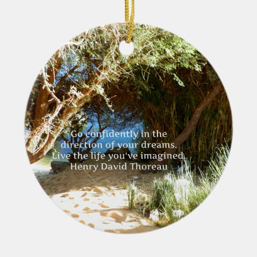 Henry David Thoreau Motivierend Dream Quotation Keramik Ornament (Vorne)