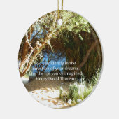Henry David Thoreau Motivierend Dream Quotation Keramik Ornament (Links)