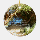 Henry David Thoreau Motivierend Dream Quotation Keramik Ornament (Hinten)