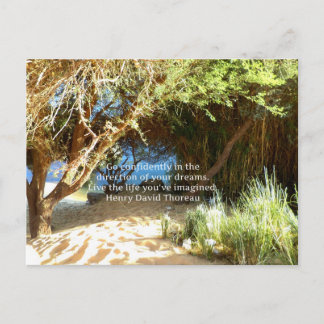 Henry David Thoreau Motivierend Dream Quotation Postkarte