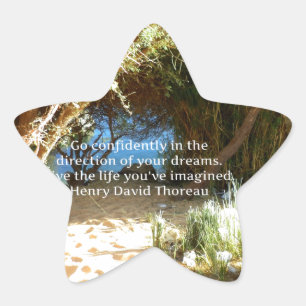 Henry David Thoreau Motivierend Dream Quotation Stern-Aufkleber