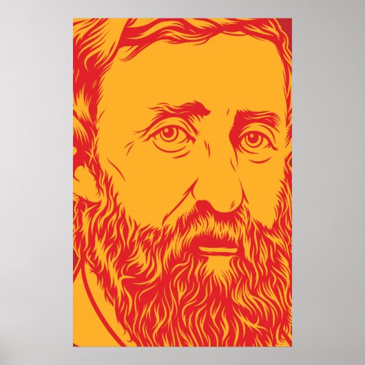 Henry David Thoreau Portrait Poster (Vorne)