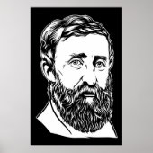 Henry David Thoreau Portrait Poster (Vorne)