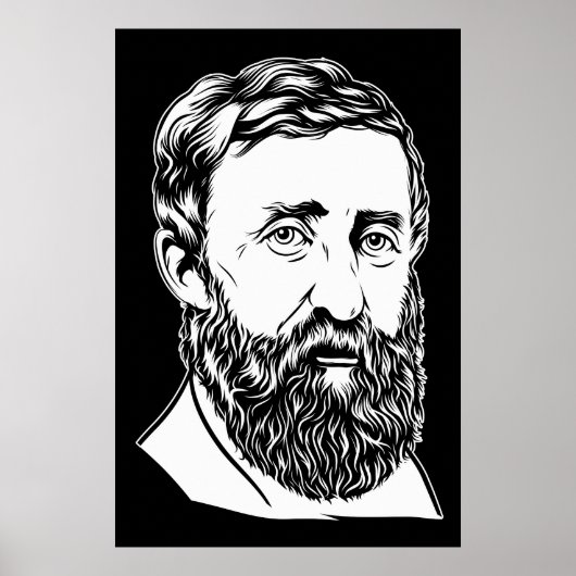 Henry David Thoreau Portrait Poster (Vorne)