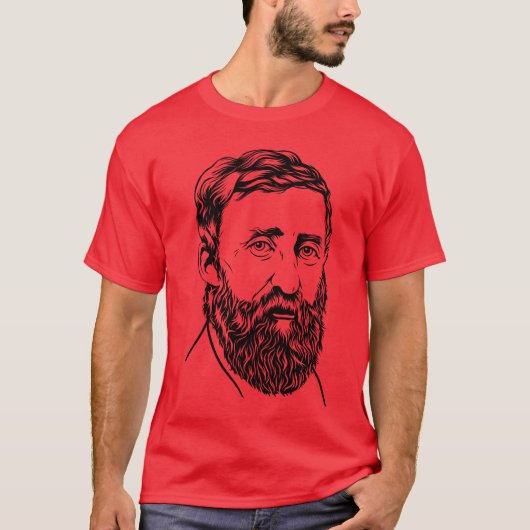 Henry David Thoreau-Porträt T-Shirt (Vorderseite)