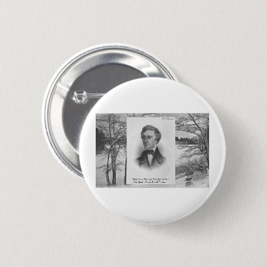 Henry David Thoreau Quote Button (Vorne & Hinten)