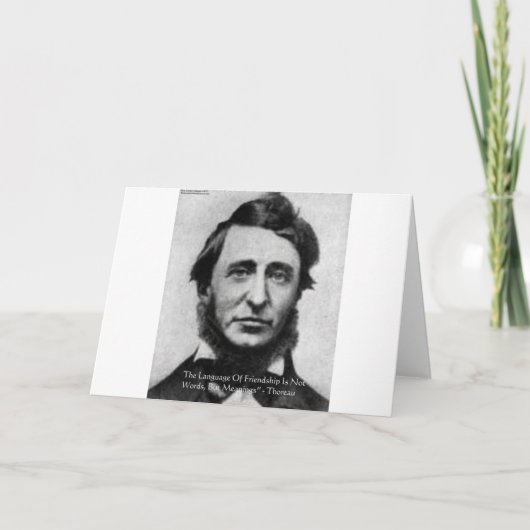 Henry David Thoreau Quote Karte (Vorderseite)