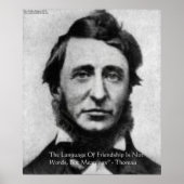Henry David Thoreau Quote Poster (Vorne)