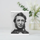 Henry David Thoreau Quote Postkarte (Stehend Vorderseite)