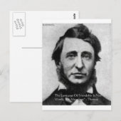 Henry David Thoreau Quote Postkarte (Vorne/Hinten)
