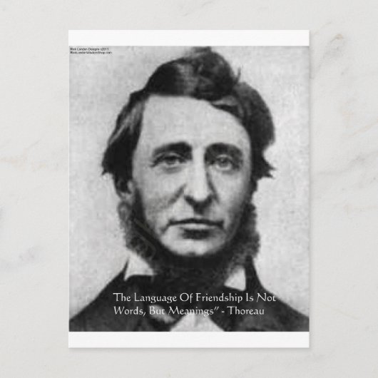 Henry David Thoreau Quote Postkarte (Vorderseite)