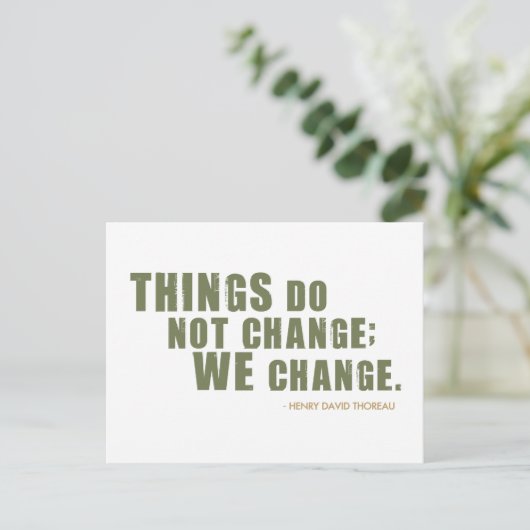 Henry David Thoreau Quote Postkarte (Stehend Vorderseite)