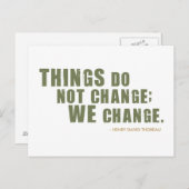 Henry David Thoreau Quote Postkarte (Vorne/Hinten)