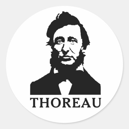 Henry David Thoreau Runder Aufkleber (Vorderseite)