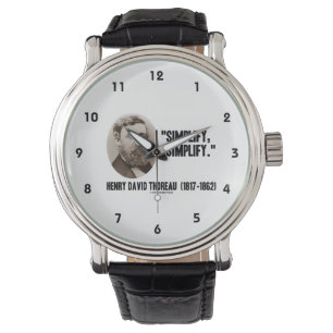 Henry David Thoreau vereinfachen vereinfachen Armbanduhr