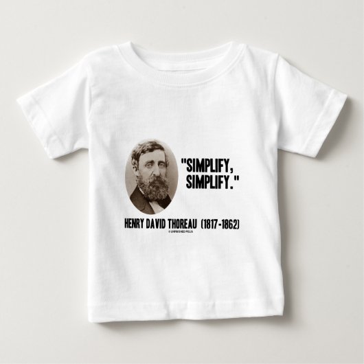 Henry David Thoreau vereinfachen vereinfachen Baby T-shirt (Vorderseite)