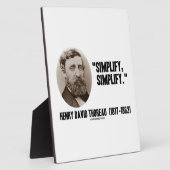 Henry David Thoreau vereinfacht das Zitat Fotoplatte (Seite)