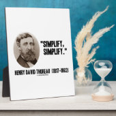 Henry David Thoreau vereinfacht das Zitat Fotoplatte (Seite)