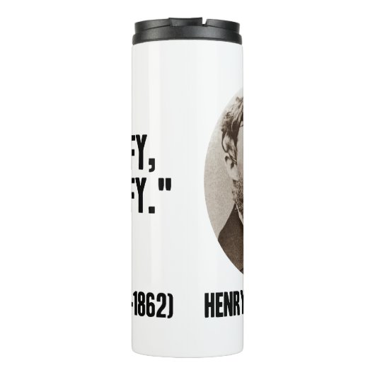 Henry David Thoreau vereinfacht das Zitat Thermosbecher (Rückseite)