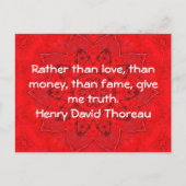 Henry David Thoreau Wisdom Quotation Saying Postkarte (Vorderseite)