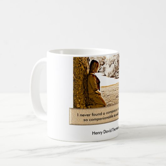 Henry David Thoreau - Zitat Kaffeetasse (Vorderseite Links)