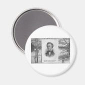 Henry David Thoreau Zitat Magnet (Vorderseite/Rückseite)