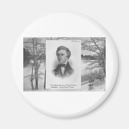 Henry David Thoreau Zitat Magnet (Vorne)