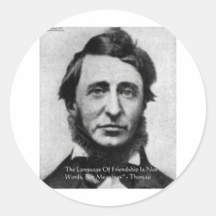 Henry David Thoreau Zitat Runder Aufkleber