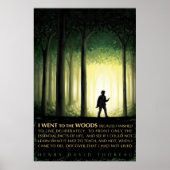 Henry David Thoreau zitiert: Ich ging in den Wald Poster (Vorne)