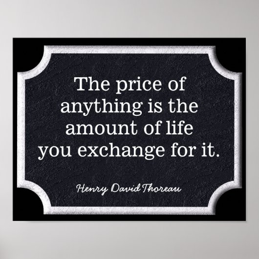 Henry David Thoreau zitiert - Kunstdruck Poster (Vorne)