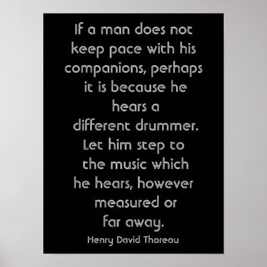 Henry David Thoreau zitiert - Kunstdruck Poster (Vorne)