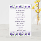 Henry- David Thoreauzitat-Frühlings-Krokus-Blumen Karte (Gelbe Blume)