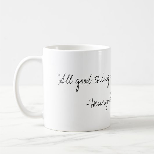 Henry- David Thoreauzitat-Tasse Kaffeetasse (Links)