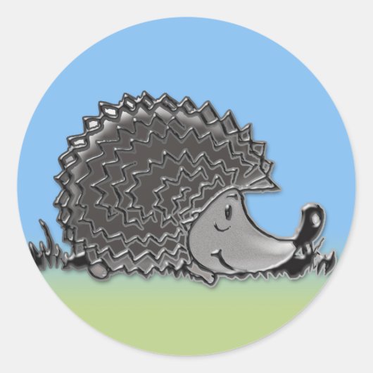 Henry der Igel Runder Aufkleber (Vorderseite)