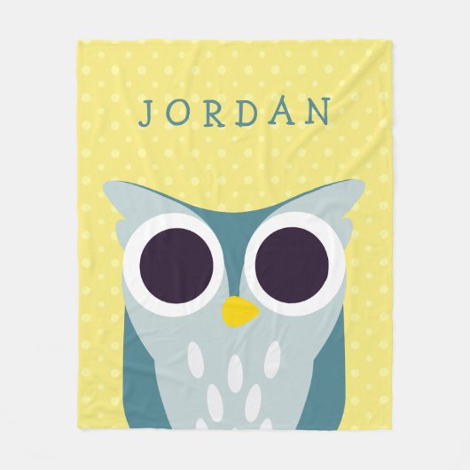 Henry die Eule Fleecedecke (Vorderseite)