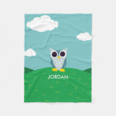 Henry die Eule Fleecedecke (Vorderseite)