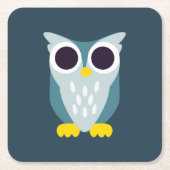 Henry die Eule Rechteckiger Pappuntersetzer (Vorderseite)